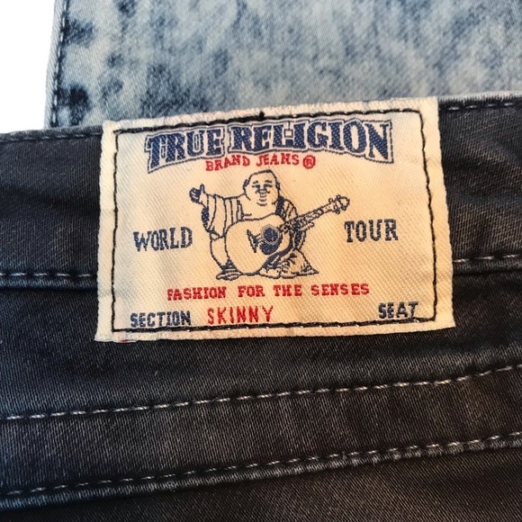 True Religion Women's Skinny Jeans Winter Haze Ombre Acid Wash Low Rise 27 - Picture 11 of 11